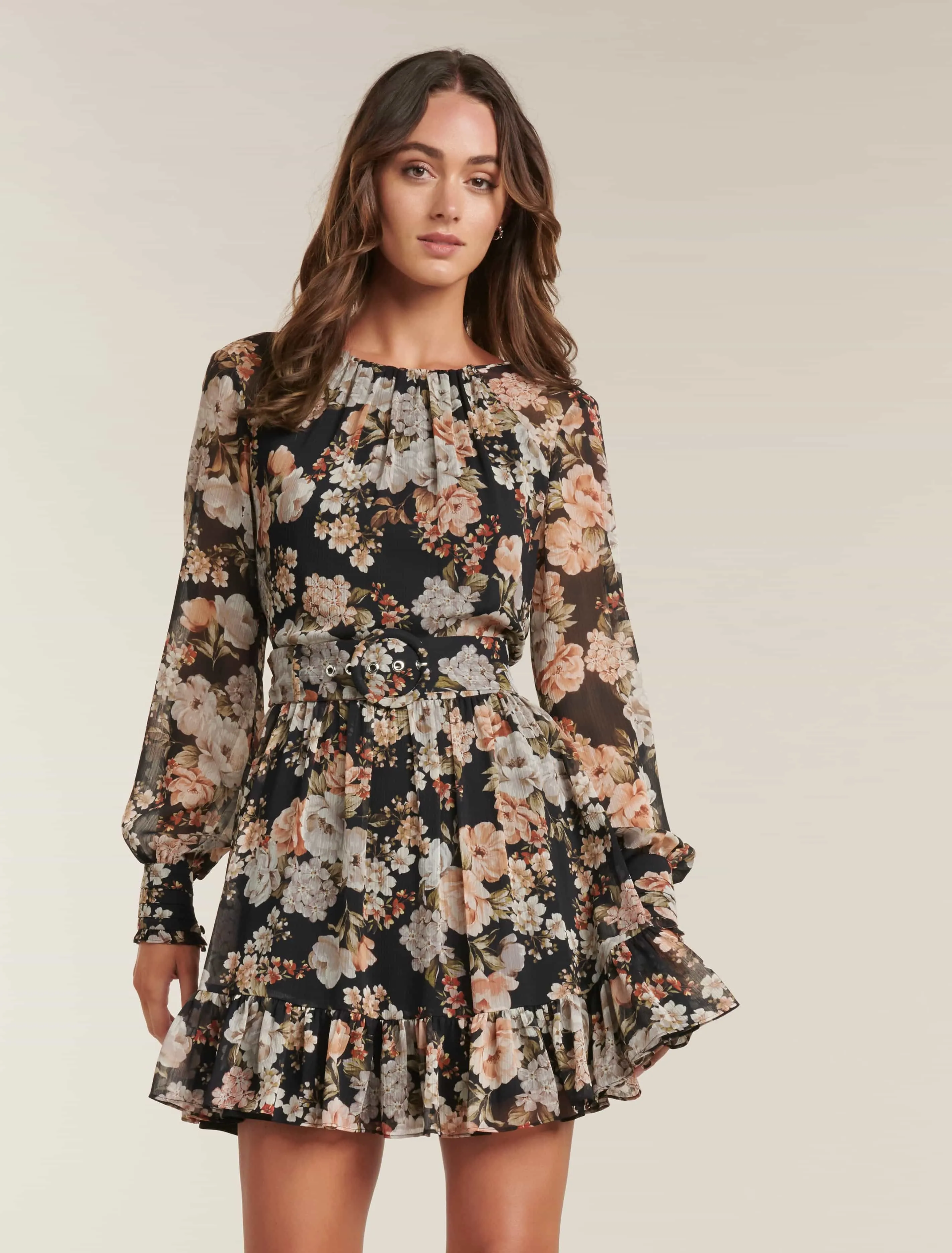 Abigail Belted Skater Dress