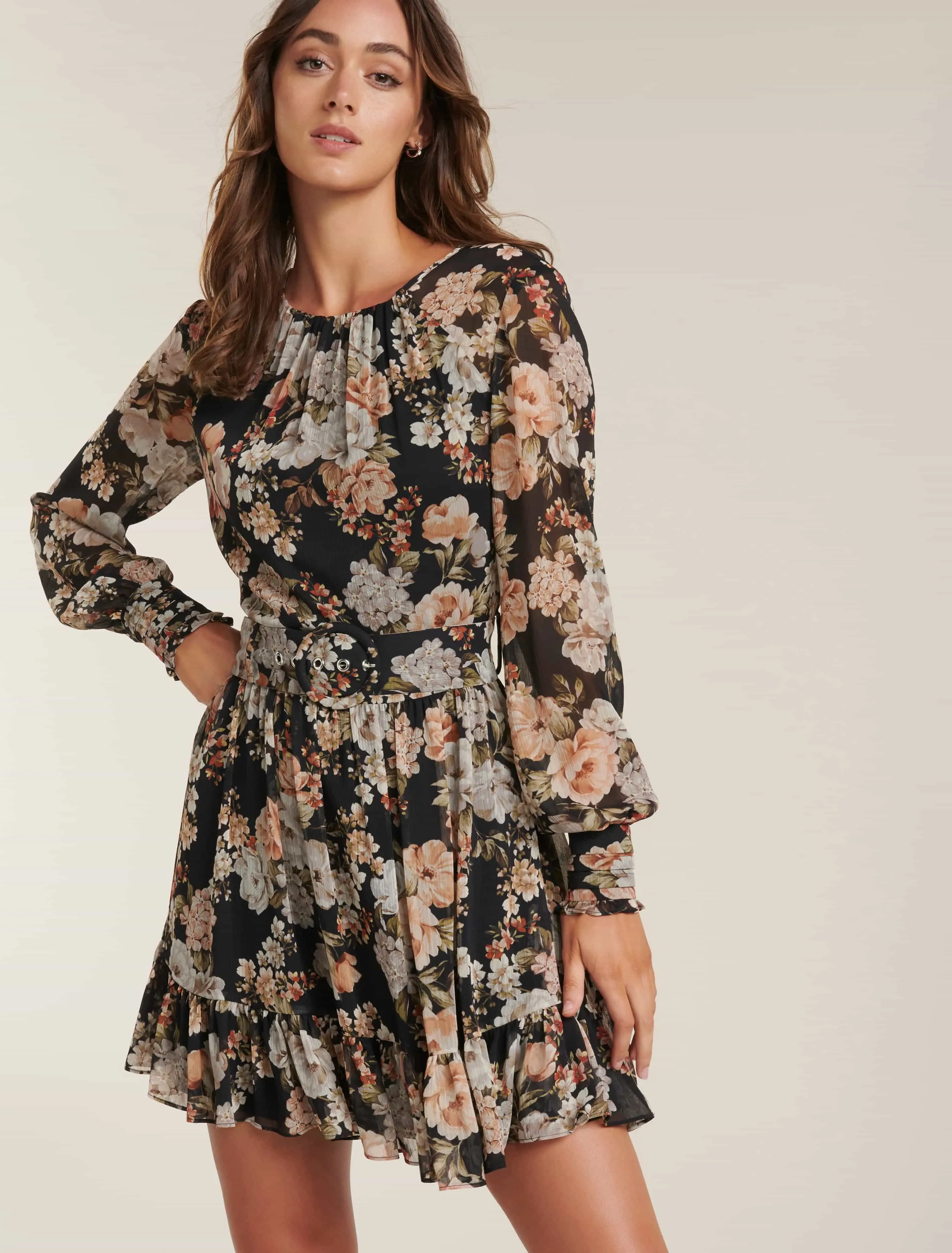 Abigail Belted Skater Dress