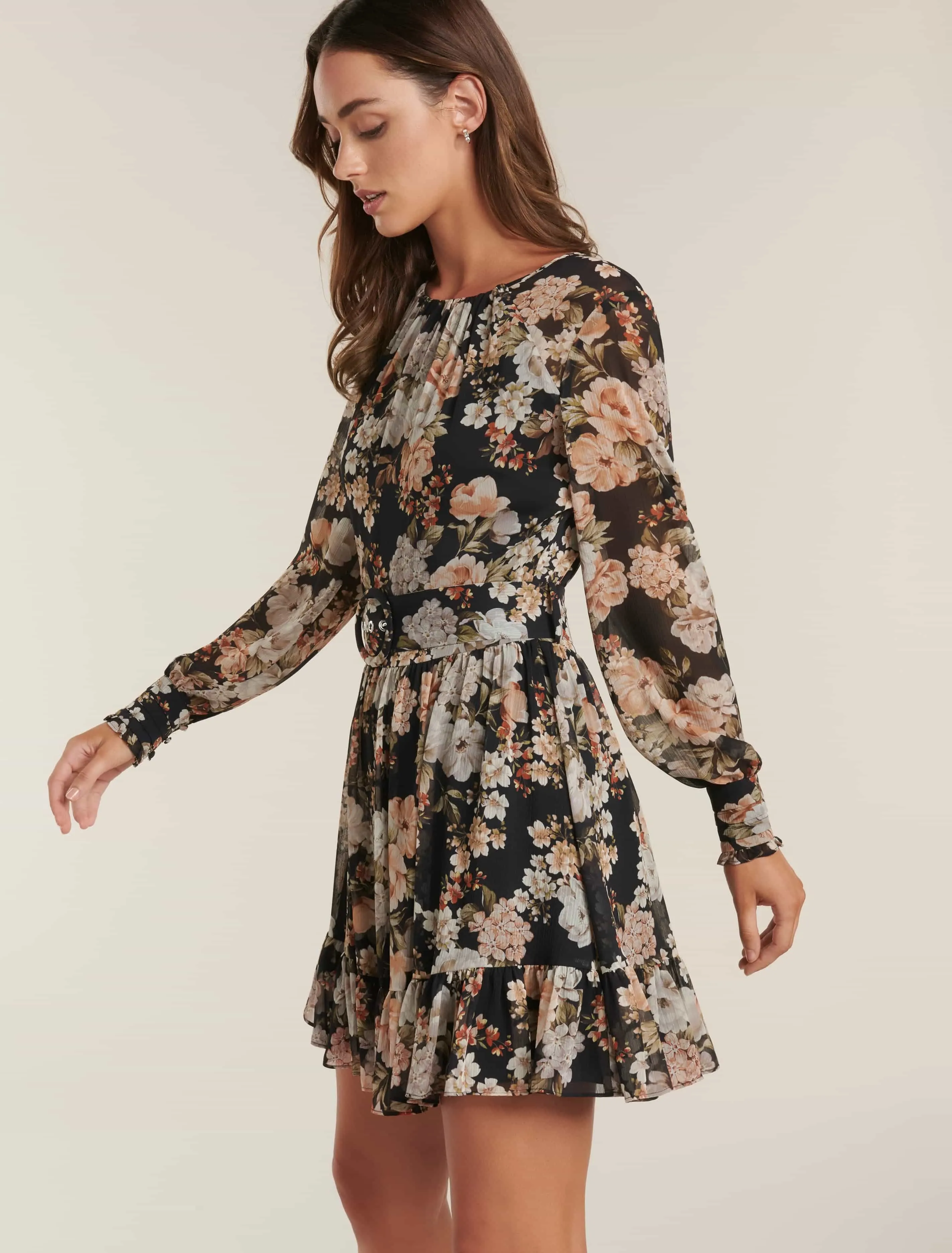 Abigail Belted Skater Dress