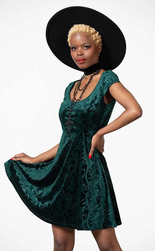 Devilry Skater Dress | Emerald