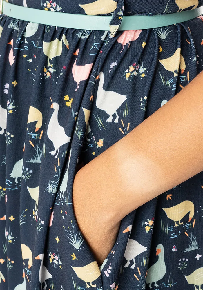 Dewey Puddle Duck Print Dress