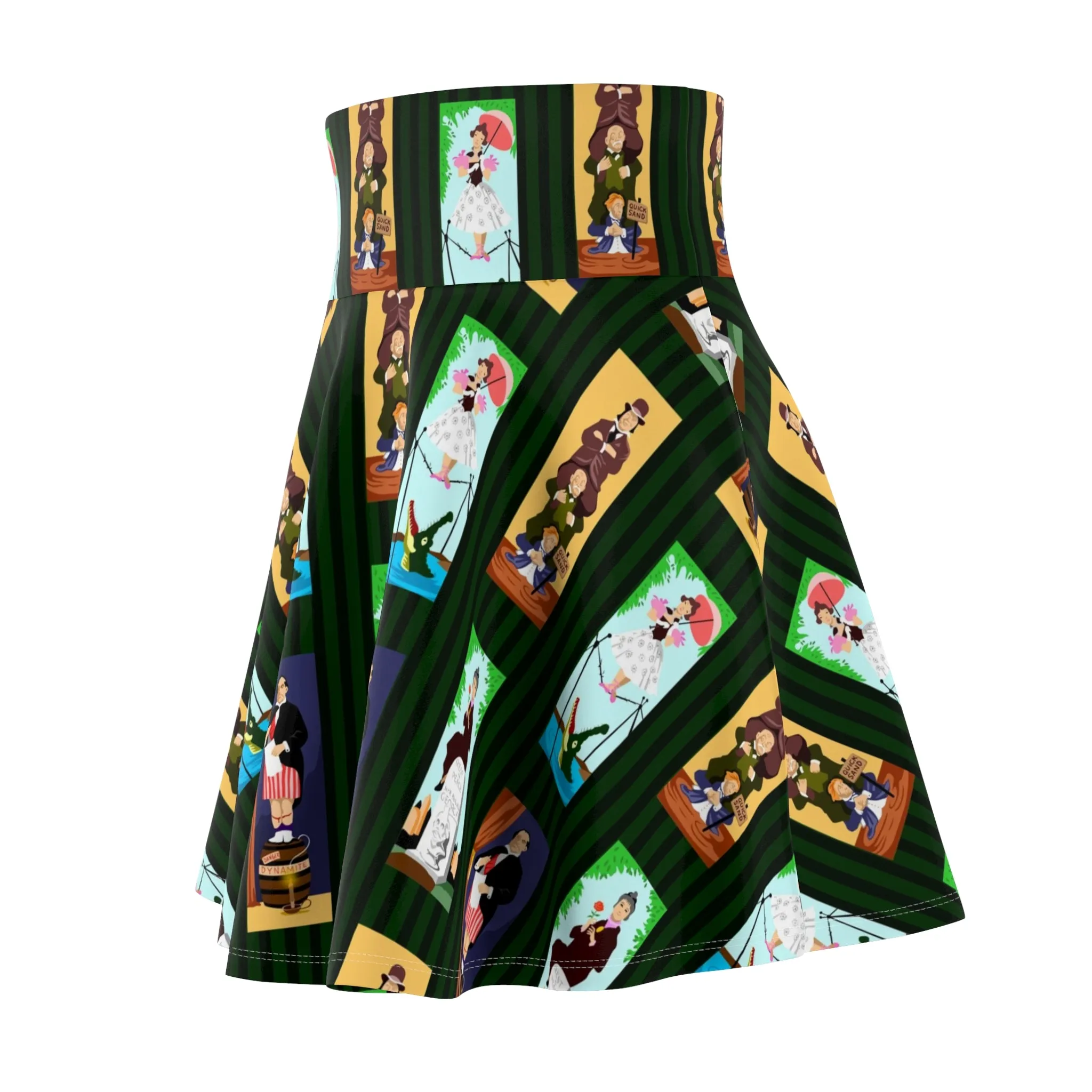 Disney Haunted Mansion Haunted Paintings Women's Skater Skirt