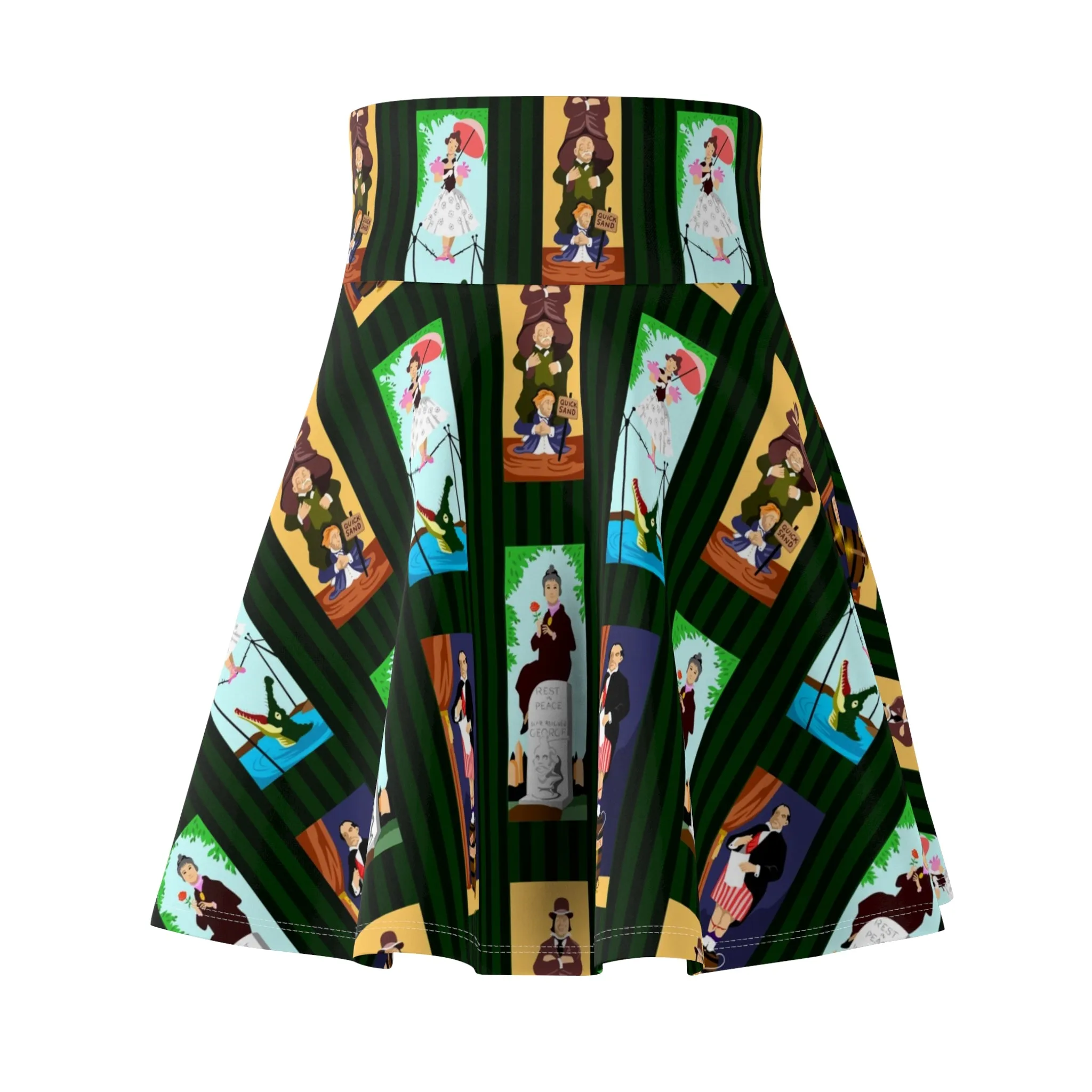 Disney Haunted Mansion Haunted Paintings Women's Skater Skirt