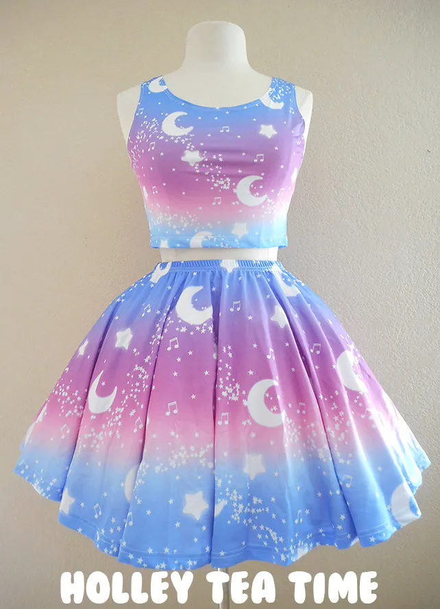 Magical Fairy Time - Rainbow Twilight Skater Skirt [Made To Order]