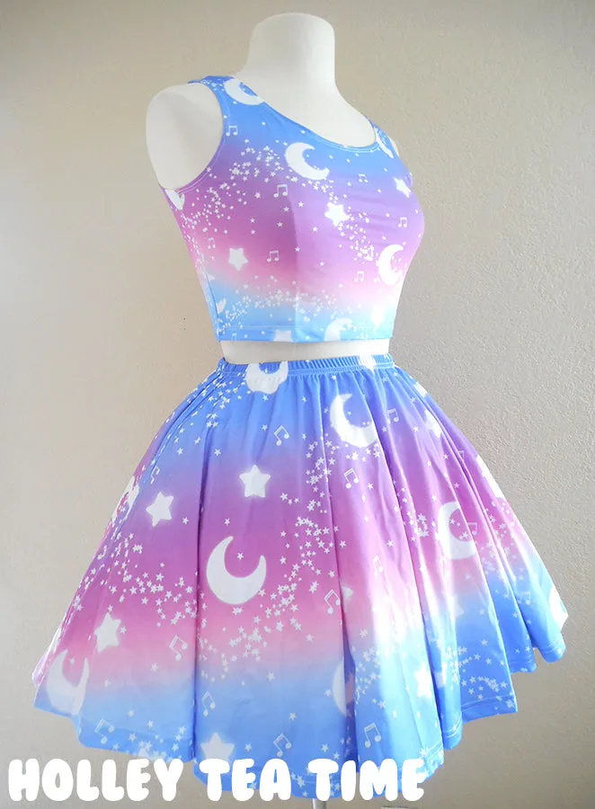 Magical Fairy Time - Rainbow Twilight Skater Skirt [Made To Order]