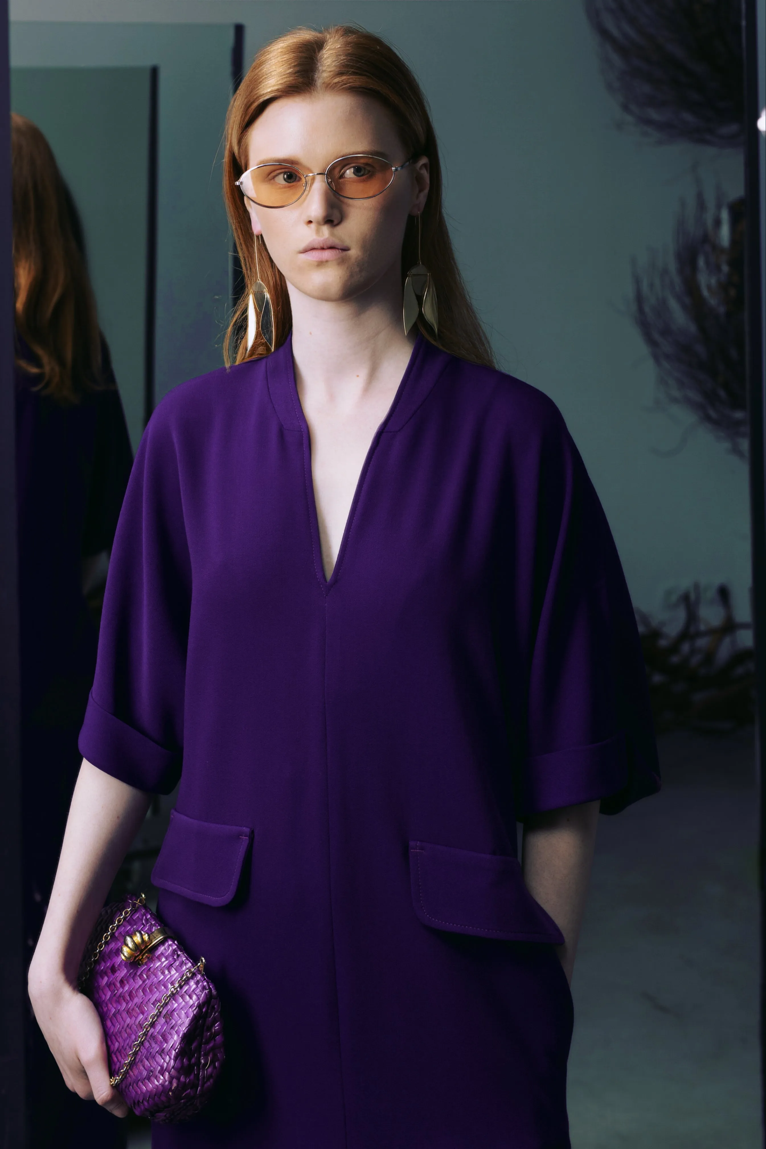 Maxi Dress With Pockets Purple