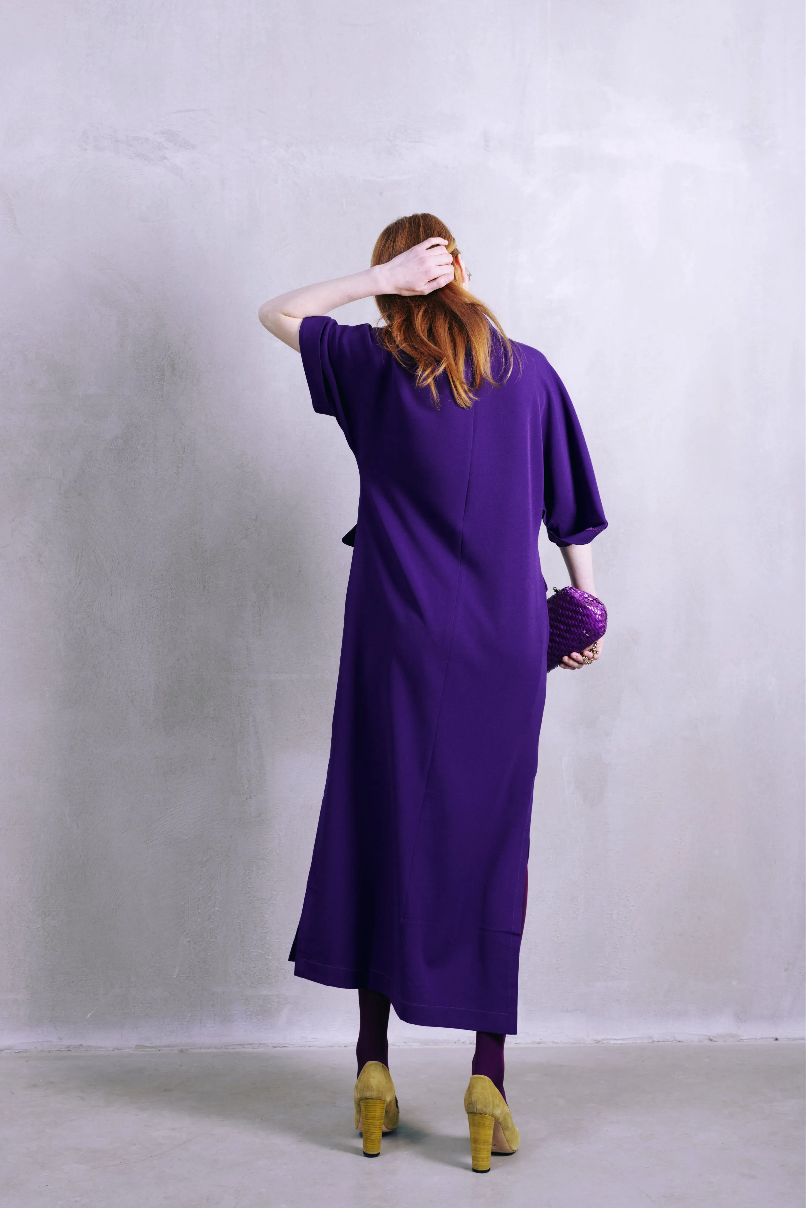 Maxi Dress With Pockets Purple