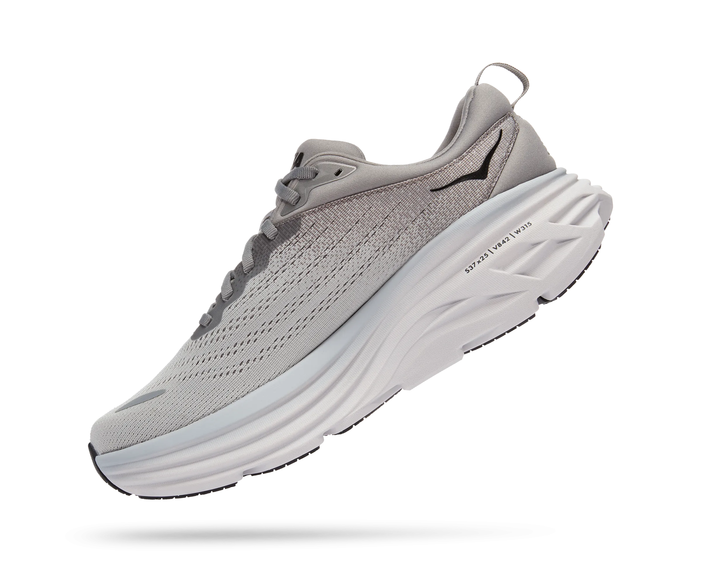 Men's HOKA Bondi 8 Wide Running Shoe in Sharkskin / Harbor Mist