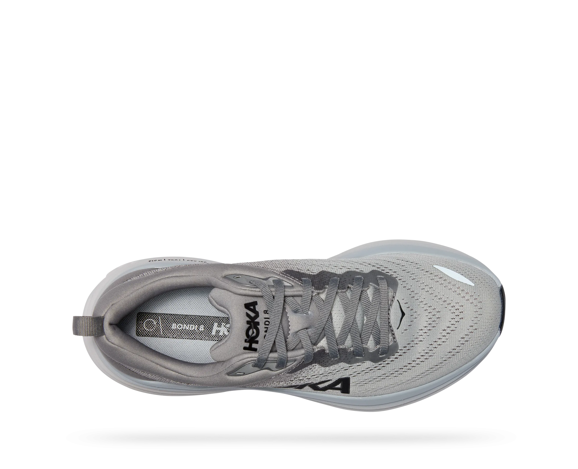 Men's HOKA Bondi 8 Wide Running Shoe in Sharkskin / Harbor Mist