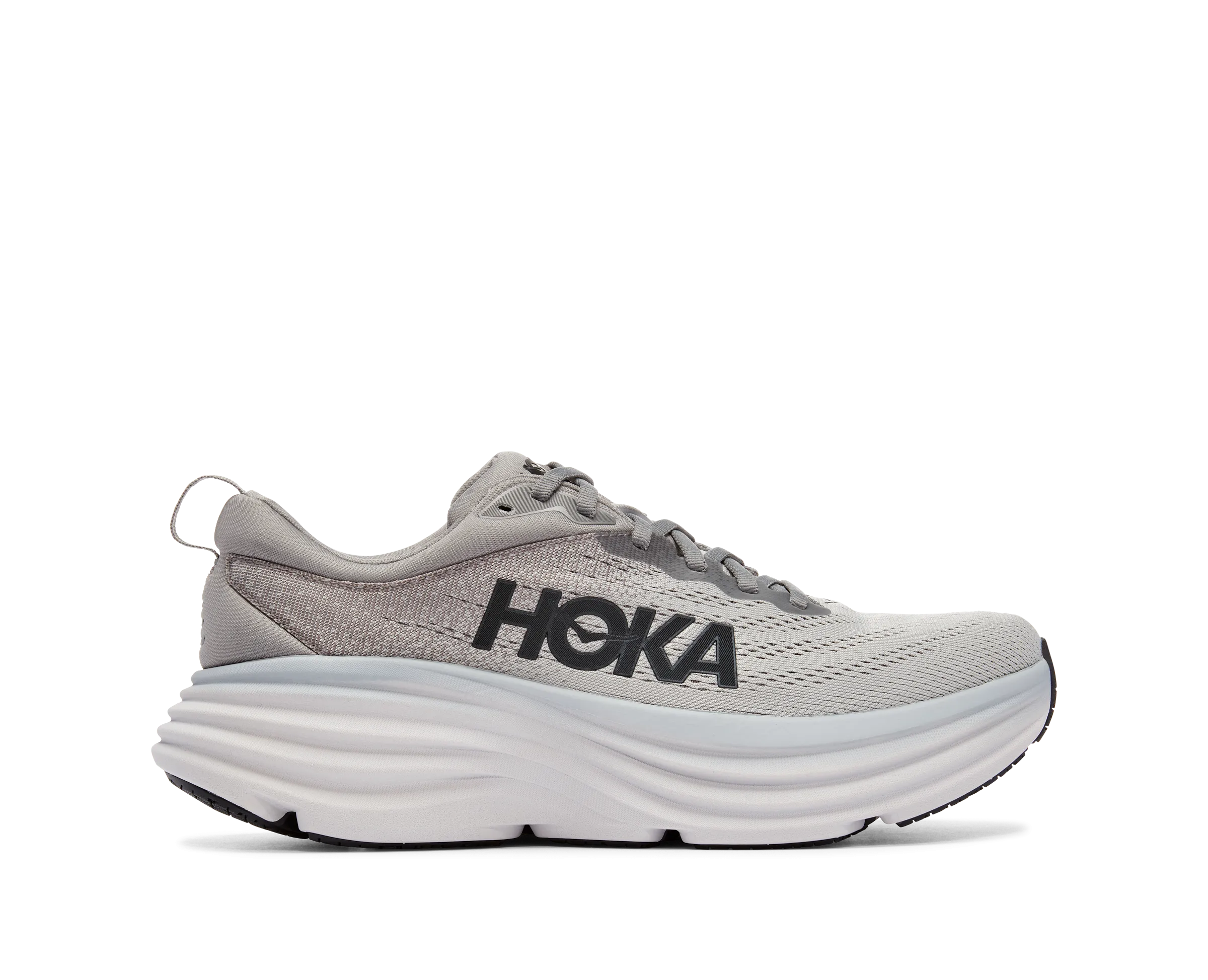 Men's HOKA Bondi 8 Wide Running Shoe in Sharkskin / Harbor Mist