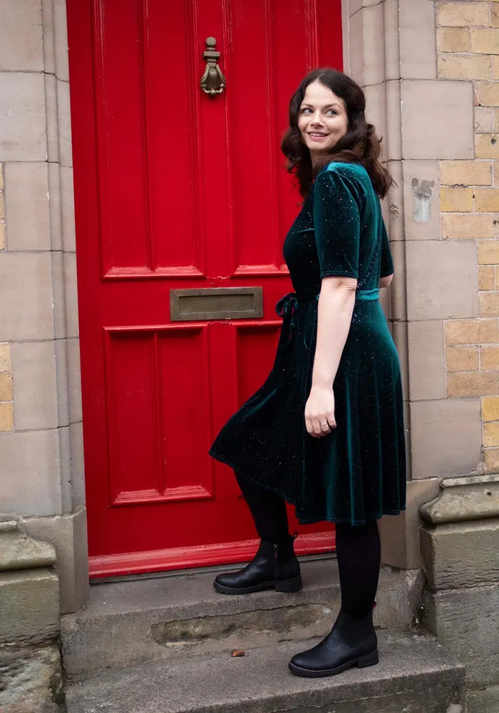 Paloma Petrol & Multicoloured Sparkle Dress