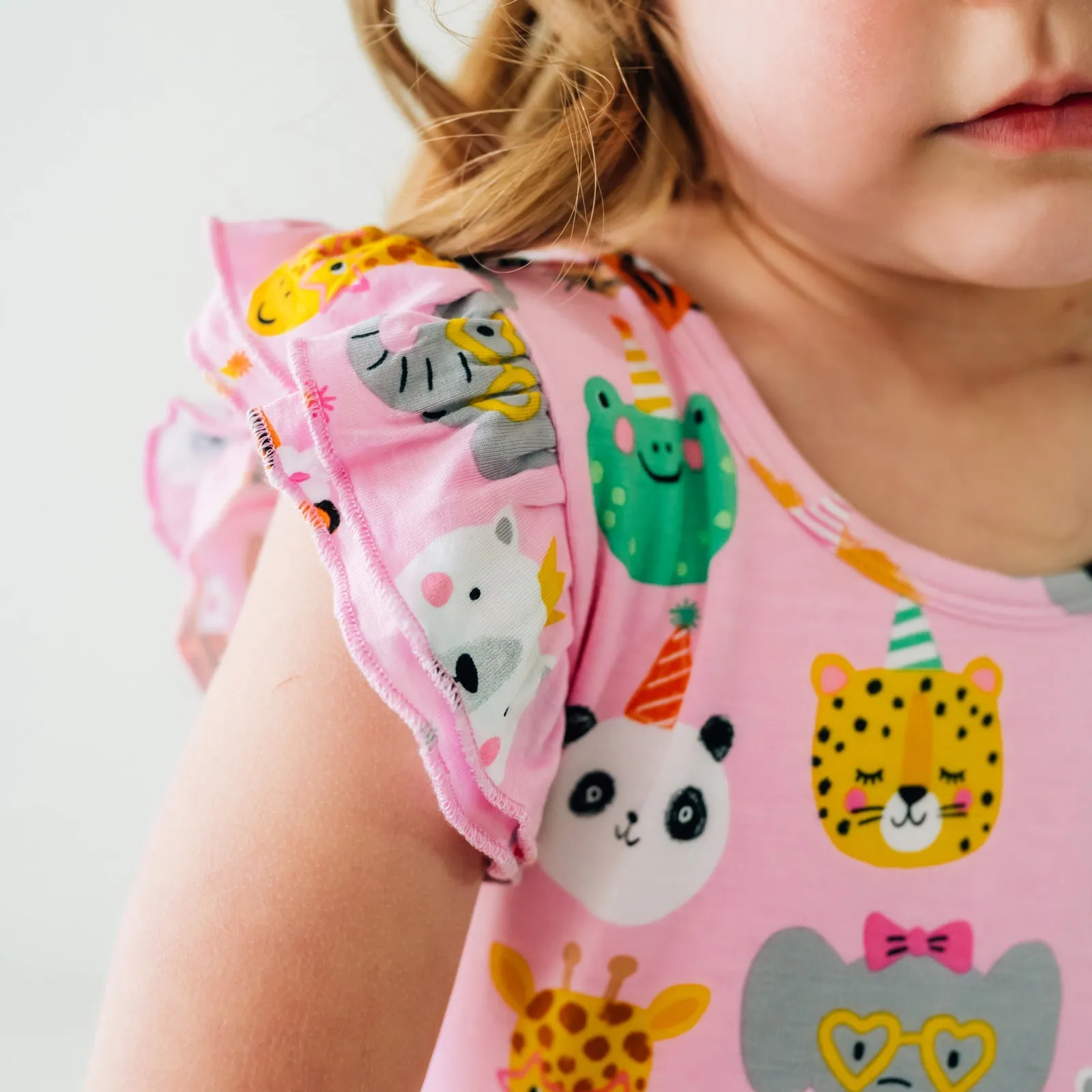 Pink Party Pals Flutter Skater Dress