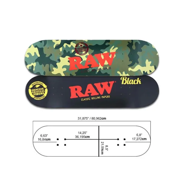 RAW - Skateboard Deck - RAW Black / Camo