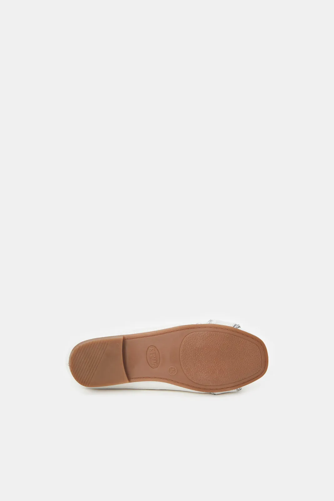 Senior Girls White Textured Ballerina