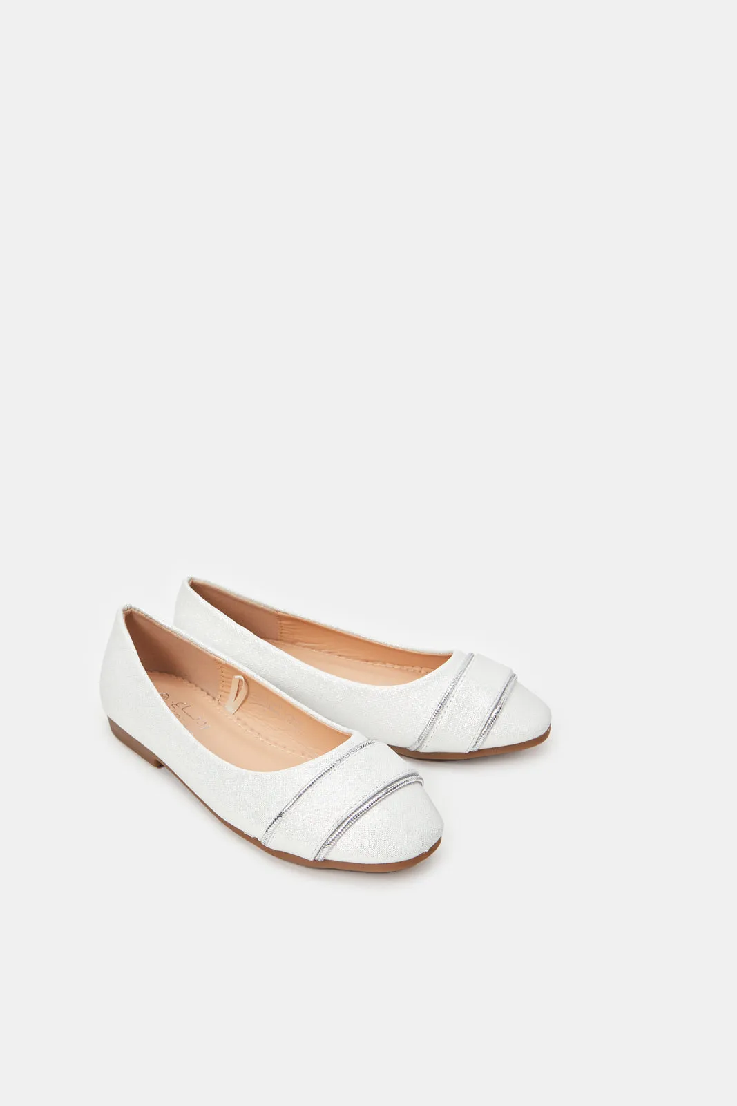 Senior Girls White Textured Ballerina