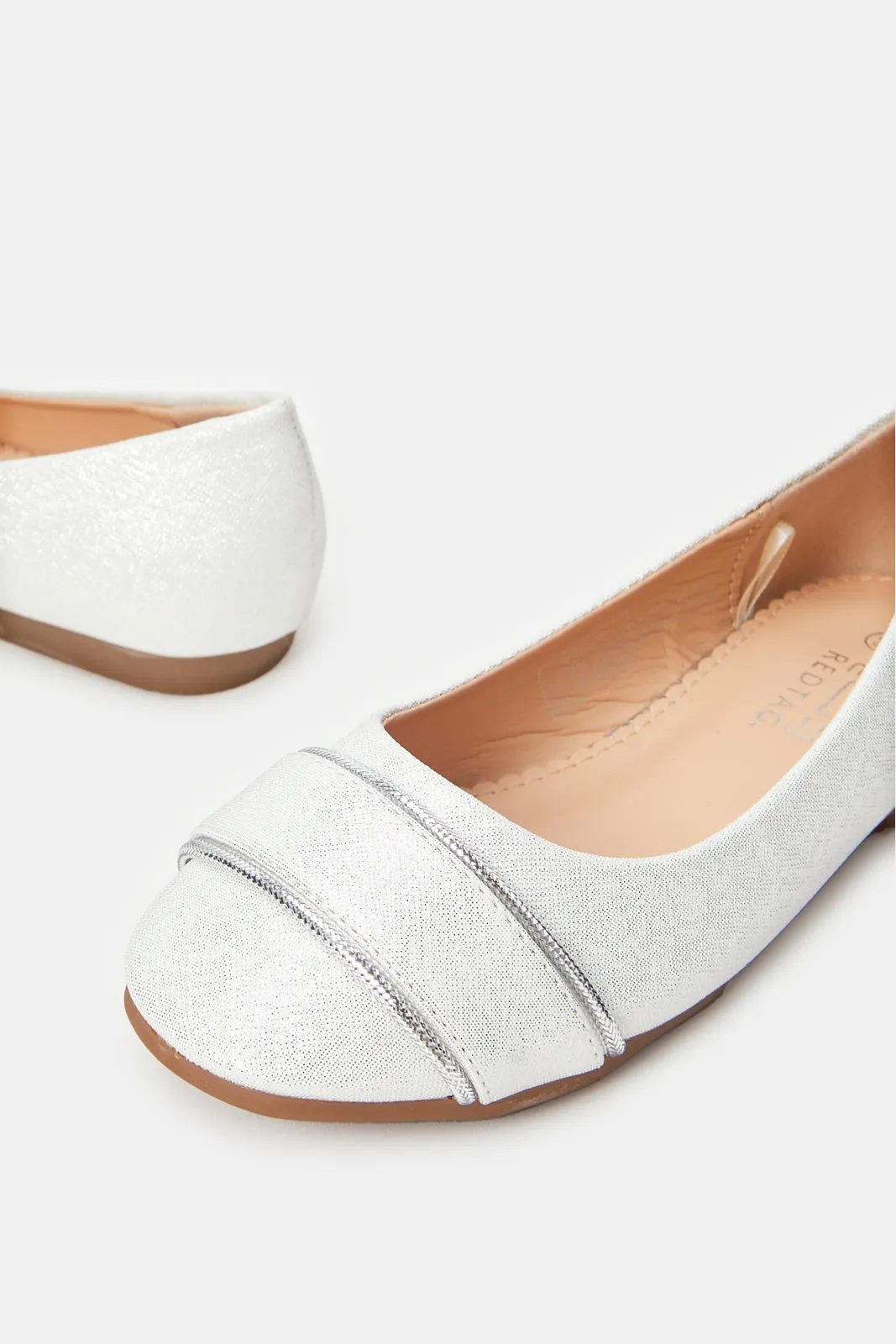 Senior Girls White Textured Ballerina
