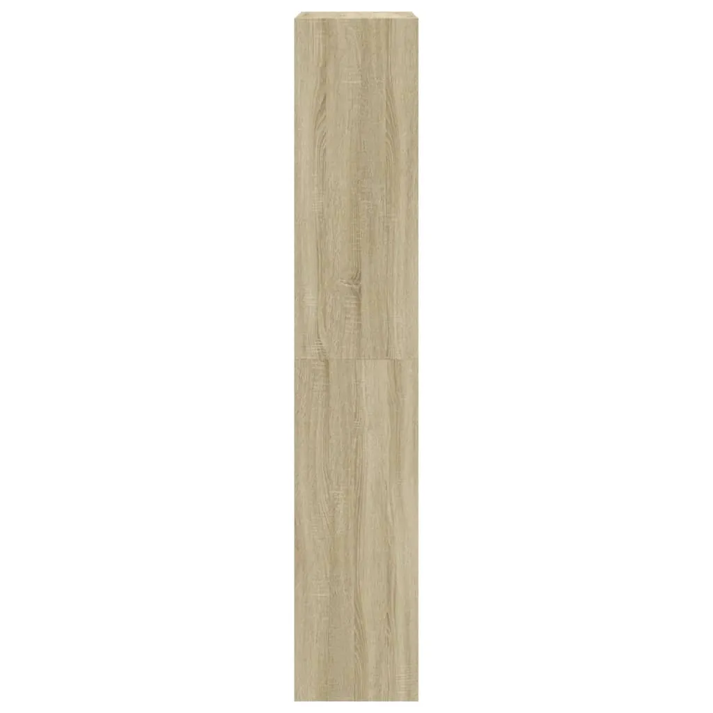 Shoe Cabinet with 4 Flip-Drawers Sonoma Oak 60x34x187.5 cm