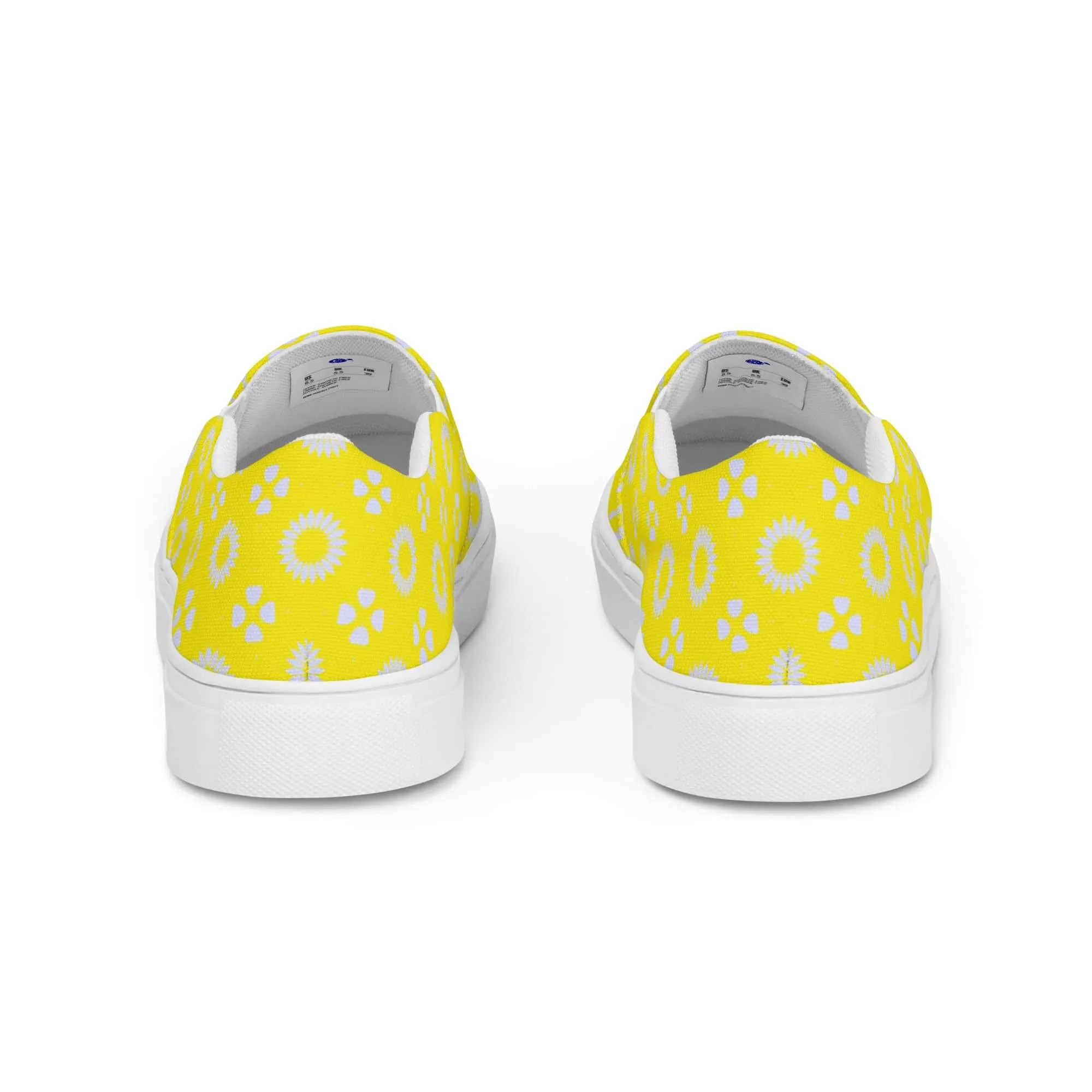 Yellow Floral Slip-on Canvas Shoes